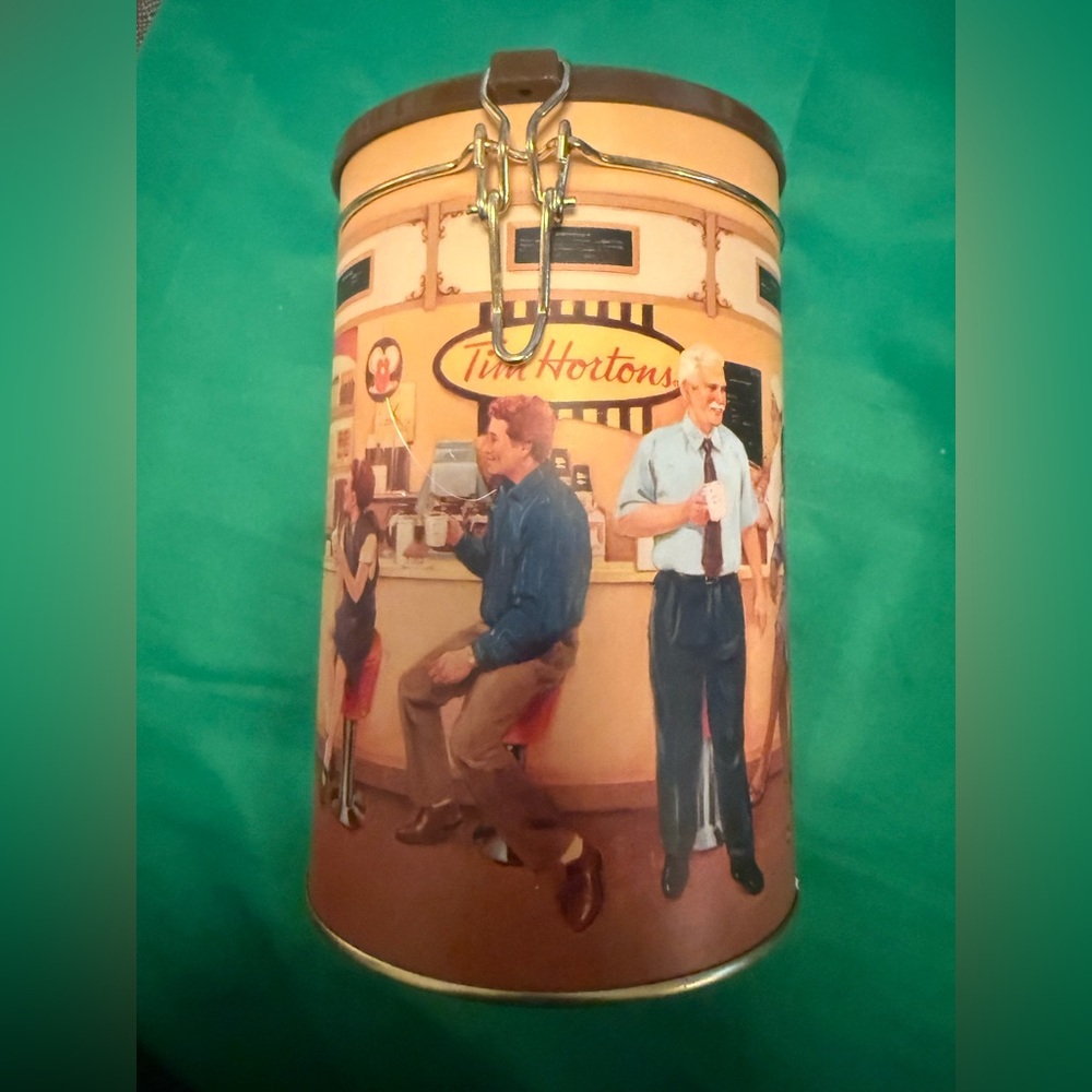 Tim Horton Brown Tin Canister